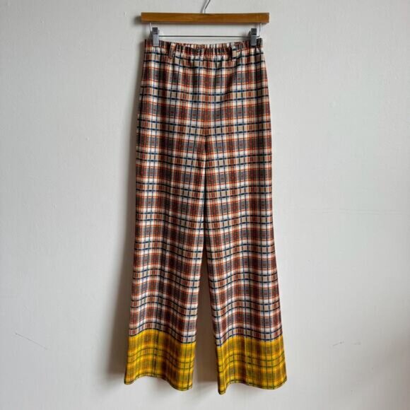 Vintage 70s JANTZEN Plaid 2 Piece Matching Disco Leisure Suit - Picture 2 of 12